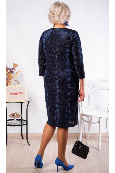 Платье из бархата с вытравкой и рукавами три четверти Camelia 20139 9 - фото 3