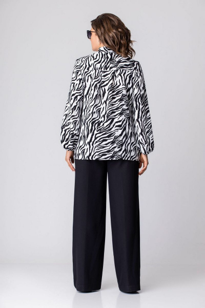 Блуза EVA GRANT 214-1 черный+белый - фото 8