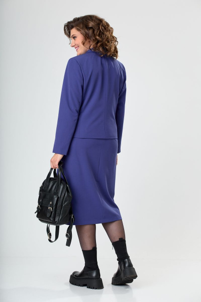 Жакет, юбка ANASTASIA MAK 1052 василек - фото 4