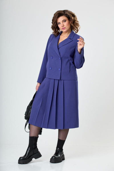 Жакет, юбка ANASTASIA MAK 1052 василек - фото 1
