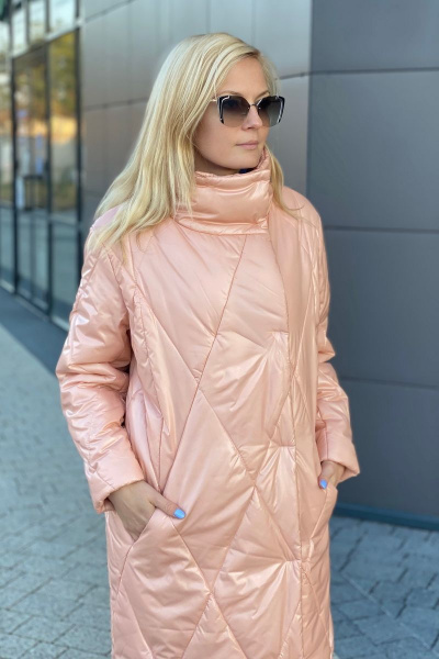 Пальто свободного кроя на синтепоне с ромбовидной стежкой Azzara 3094 - фото 2