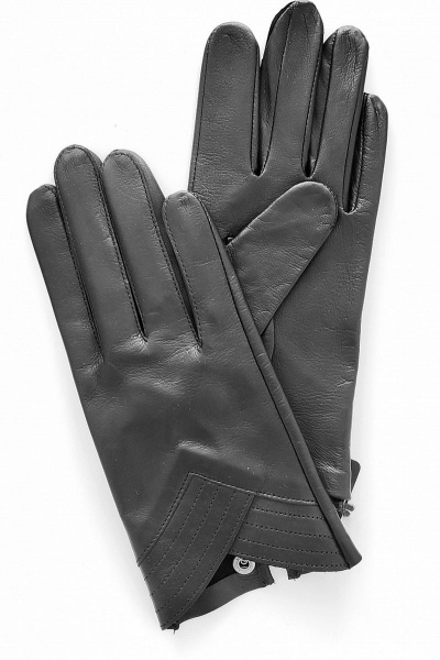 Черные кожаные перчатки на демисезон ACCENT 921 черный - фото 1