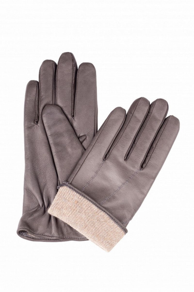 Перчатки кожаные шерстяные серые на зиму ACCENT 848р серый - фото 1