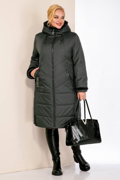 Пальто Shetti 2091 зеленый - фото 3