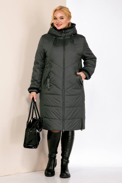 Пальто Shetti 2091 зеленый - фото 2