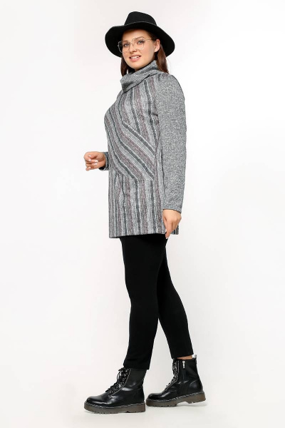 Туника La rouge 9065 сиреневый-(полоска) - фото 3