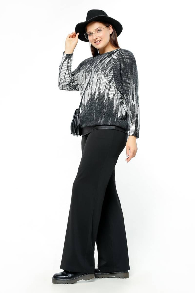 Джемпер La rouge 3238 черно-белый-набивной - фото 3