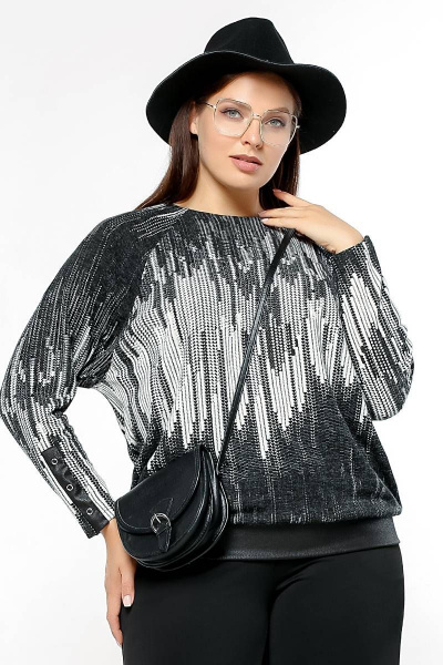 Джемпер La rouge 3238 черно-белый-набивной - фото 1