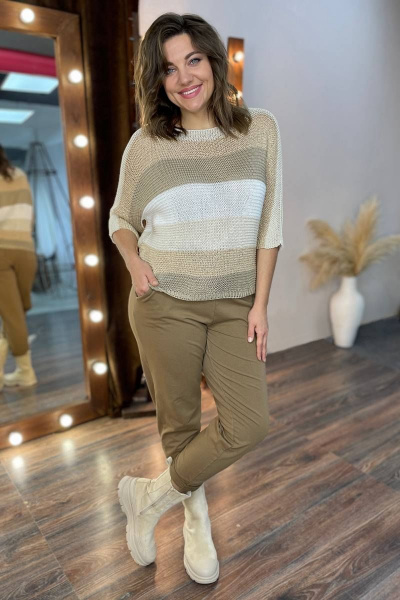 Джемпер Rumoda 2102 бежевый - фото 2