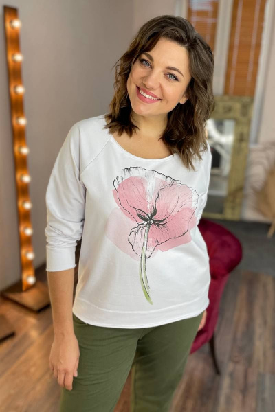 Джемпер Rumoda 2104 белый - фото 6