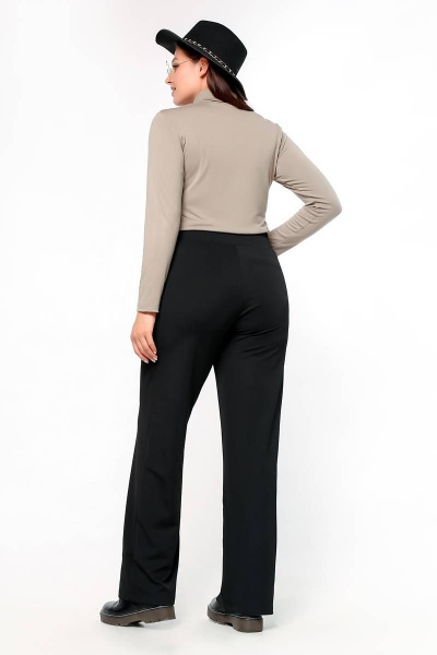 Водолазка полуприлегающего силуэта из трикотажа с воротом La rouge 3892 оливково-серый - фото 4