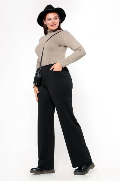 Водолазка полуприлегающего силуэта из трикотажа с воротом La rouge 3892 оливково-серый - фото 3