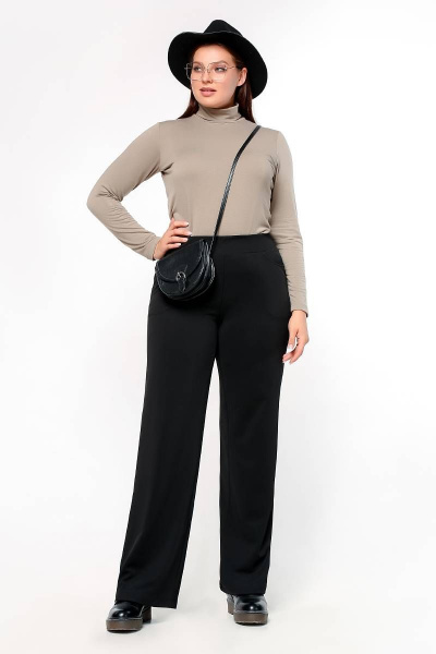 Водолазка полуприлегающего силуэта из трикотажа с воротом La rouge 3892 оливково-серый - фото 2