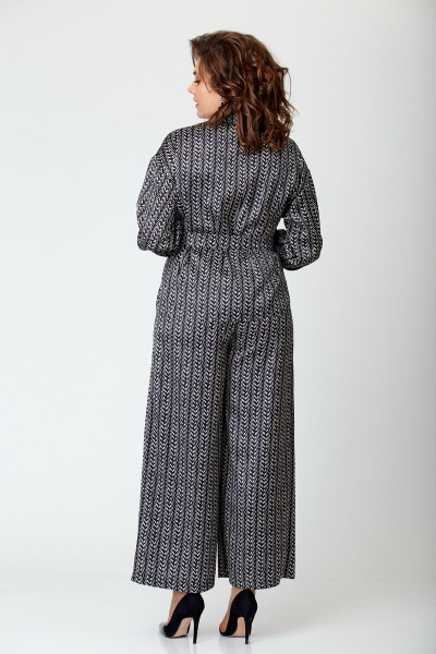 Элегантный костюм из ткани с печатным рисунком и палаццо Орхидея 1213 - фото 6