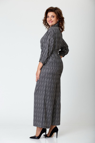 Элегантный костюм из ткани с печатным рисунком и палаццо Орхидея 1213 - фото 4