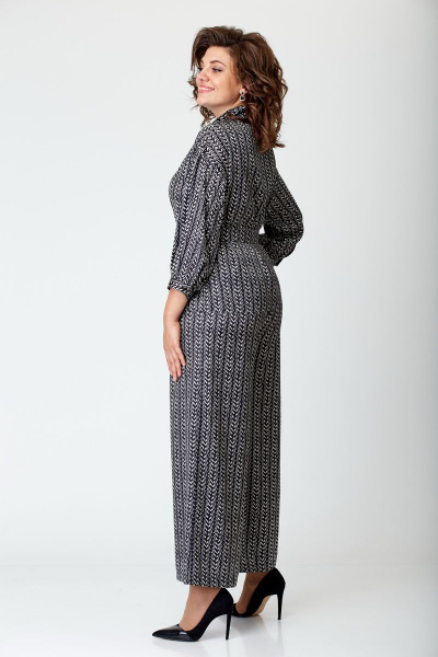 Элегантный костюм из ткани с печатным рисунком и палаццо Орхидея 1213 - фото 2