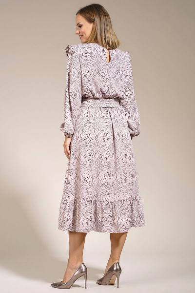 Демисезонное розовое платье из текстиля для повседневных Медея и К 2172 пудра - фото 8