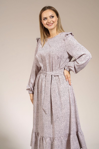 Демисезонное розовое платье из текстиля для повседневных Медея и К 2172 пудра - фото 7