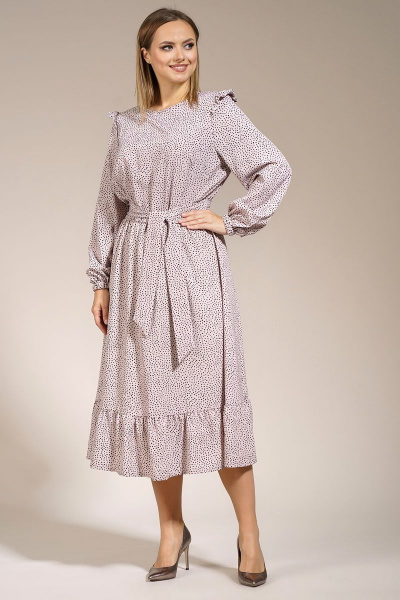 Демисезонное розовое платье из текстиля для повседневных Медея и К 2172 пудра - фото 6