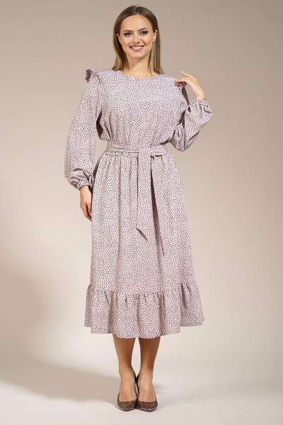 Демисезонное розовое платье из текстиля для повседневных Медея и К 2172 пудра - фото 2