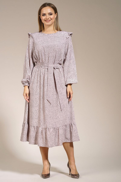Демисезонное розовое платье из текстиля для повседневных Медея и К 2172 пудра - фото 1