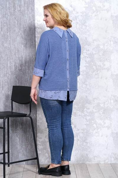 Джемпер на каждый день из трикотажа с рукавом 3/4 Медея и К 2180 - фото 7