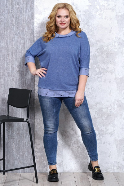 Джемпер на каждый день из трикотажа с рукавом 3/4 Медея и К 2180 - фото 2