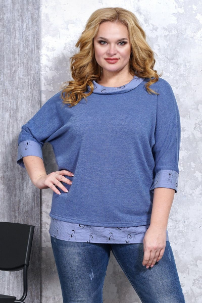 Джемпер на каждый день из трикотажа с рукавом 3/4 Медея и К 2180 - фото 1
