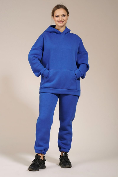 Брюки и джемпер оверсайз из трикотажа на флисе Медея и К 2182 лазурный - фото 10