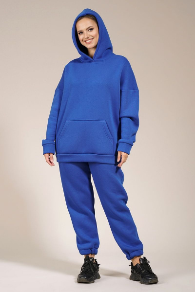 Брюки и джемпер оверсайз из трикотажа на флисе Медея и К 2182 лазурный - фото 9