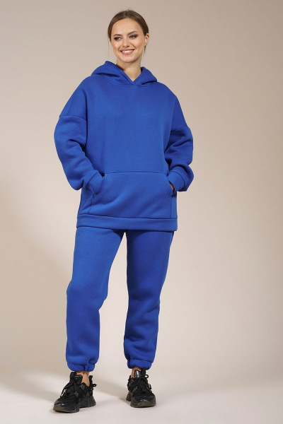 Брюки и джемпер оверсайз из трикотажа на флисе Медея и К 2182 лазурный - фото 7