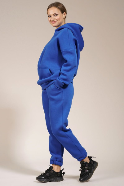 Брюки и джемпер оверсайз из трикотажа на флисе Медея и К 2182 лазурный - фото 5