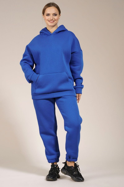 Брюки и джемпер оверсайз из трикотажа на флисе Медея и К 2182 лазурный - фото 3