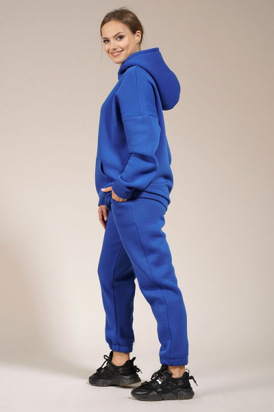 Брюки и джемпер оверсайз из трикотажа на флисе Медея и К 2182 лазурный - фото 2