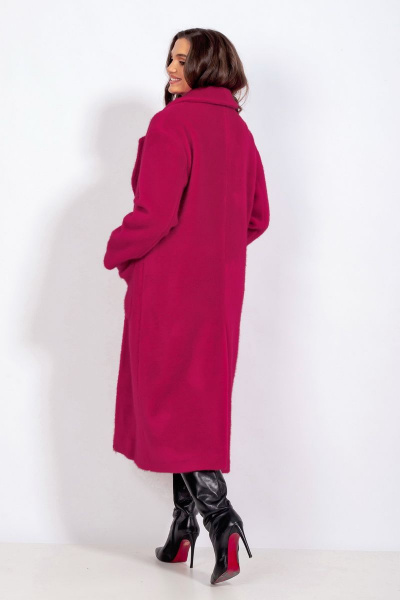 Пальто Mislana 854 малина - фото 4