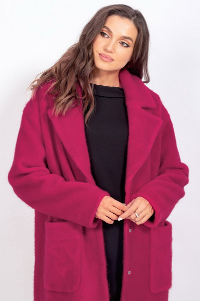Пальто Mislana 854 малина - фото 3