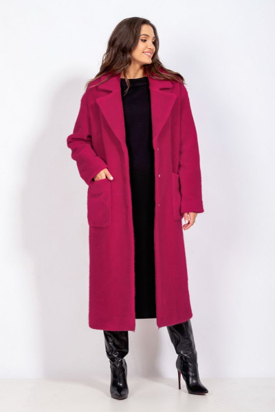 Пальто Mislana 854 малина - фото 2
