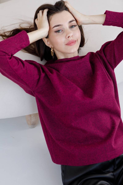 Джемпер Ivera 5077 фуксия, черный - фото 8