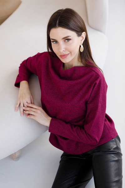 Джемпер Ivera 5077 фуксия, черный - фото 6