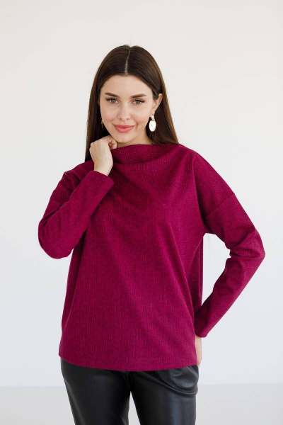 Джемпер Ivera 5077 фуксия, черный - фото 2