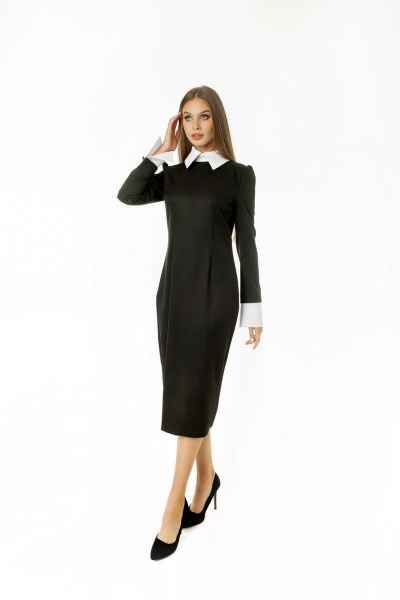Платье AURA otd 3151 черный-белый - фото 3