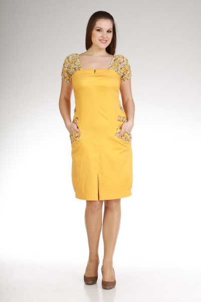 сарафан в круглый год из легких тканей с цветами Eva Lux 1436 - фото 1