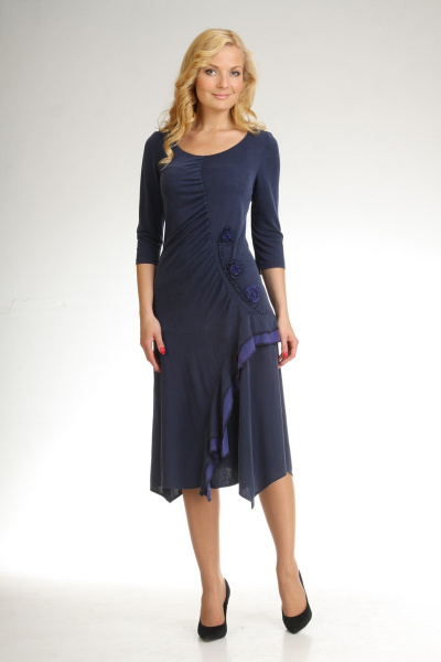 Платье красное круглый год яркий акцент Eva Lux 1437 - фото 1