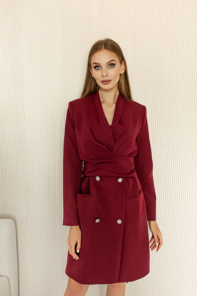 Платье AURA otd 3144 марсала - фото 6