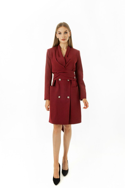 Платье AURA otd 3144 марсала - фото 1