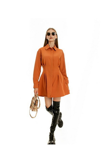 Платье AURA otd 3096 кэмел - фото 4