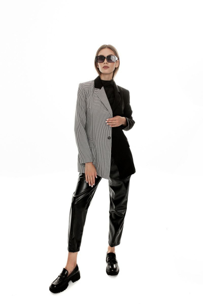 Черный жакет из текстиля для повседневных задач AURA otd 1039 черный - фото 3