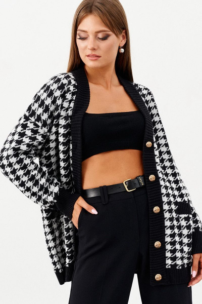 Кардиган Ketty АМ-133 черно-белый - фото 4