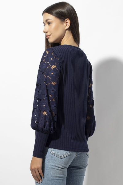 Блуза VIZAVI 676 синий - фото 8