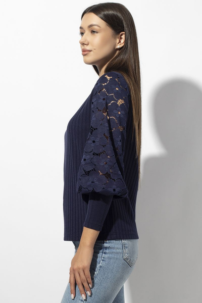 Блуза VIZAVI 676 синий - фото 7